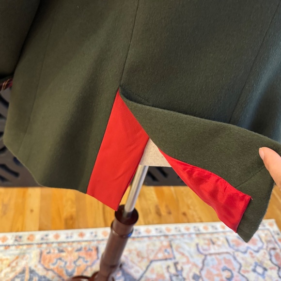 Algo | Green and Red Plaid Cashmere Blazer - Picture 7 of 11